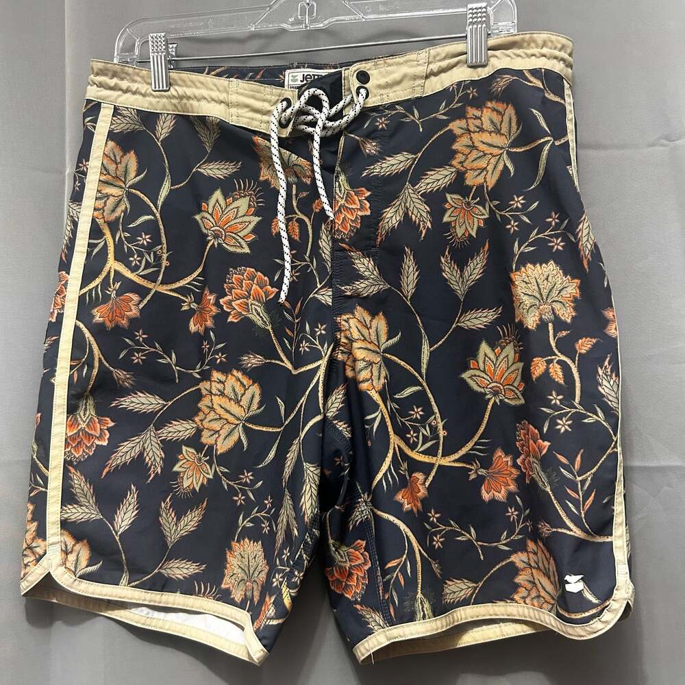 Jetty Men's Floral Print Board Shorts, Size 34
